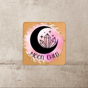 Bohemian Moon Child Set Of 4 Coasters
